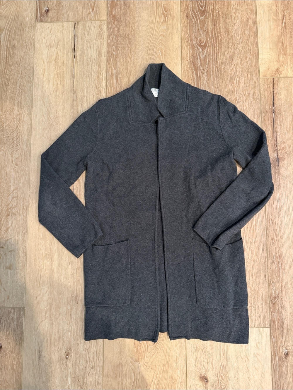 J. Crew | Charcoal Knit Lightweight Coatigan | size XS